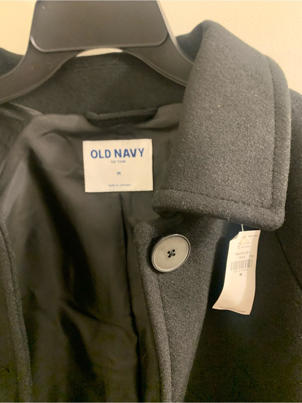 Old Navy Black Single-Breasted Pea Coat - Picture 2 of 5